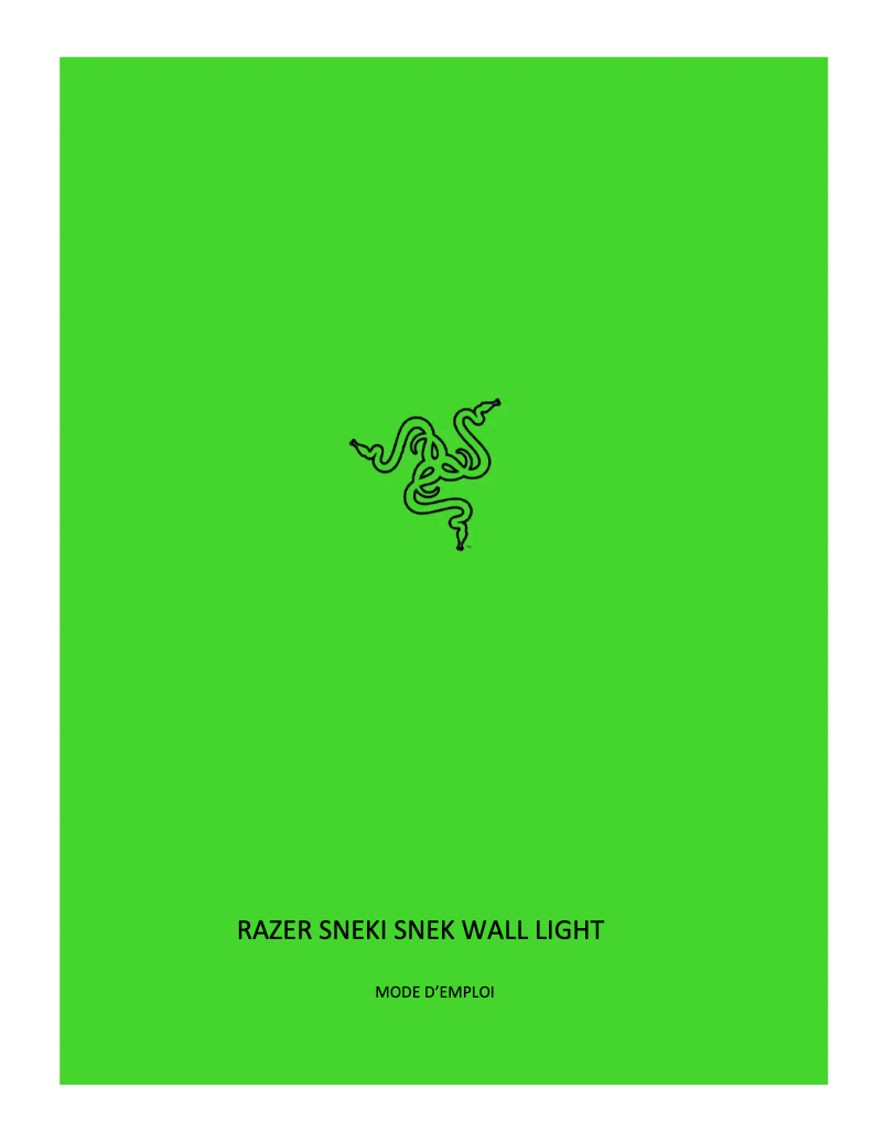 Imagen de la primera página del manual del dispositivo Sneki Snek Wall Light