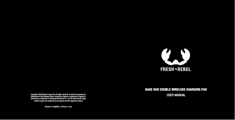Page n°1 - Manuel utilisateur Fresh 'n Rebel Base Duo Wireless Charger