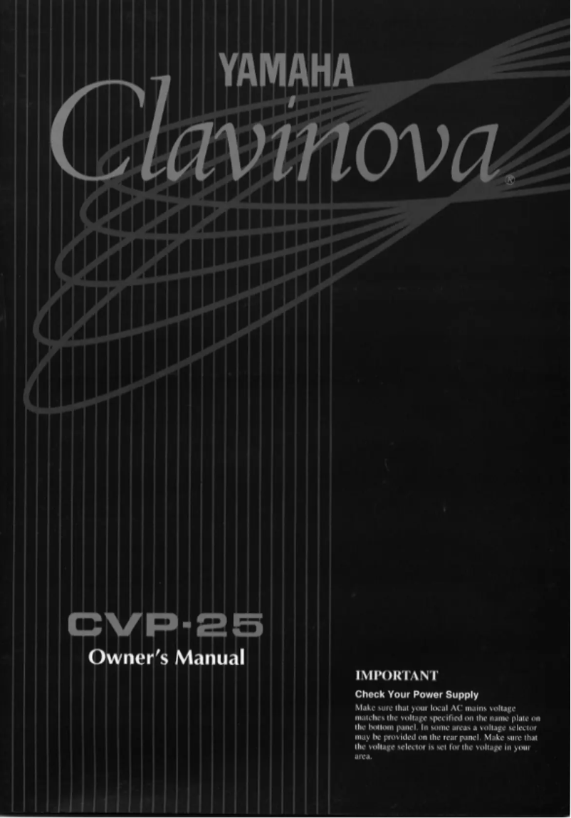 Page n°1 - Manuel utilisateur Yamaha Clavinova CVP-25