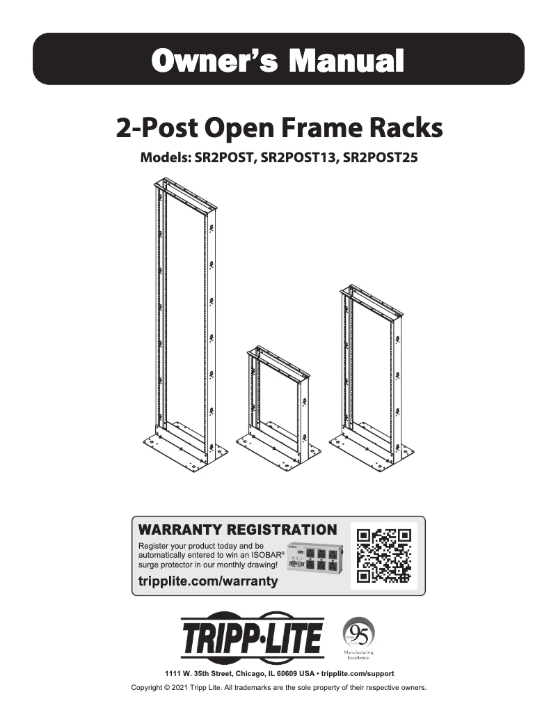 Página 1 del manual Manual de usuario Tripp Lite SmartRack SR2POST25