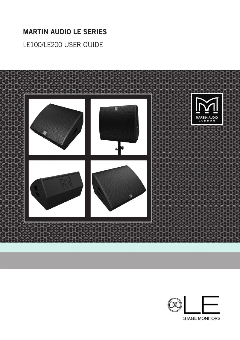 Page 1 de la notice Manuel utilisateur Martin Audio LE100