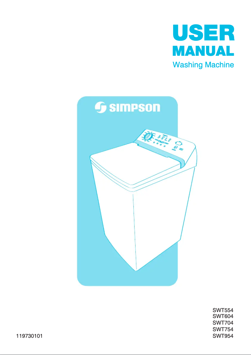 Page n°1 - Manuel utilisateur Simpson SWT754