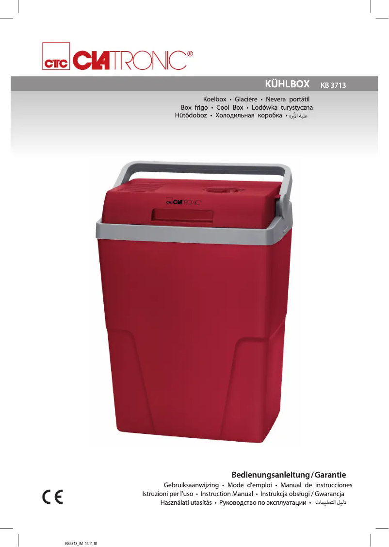Página 1 del manual Manual de usuario Clatronic KB 3713