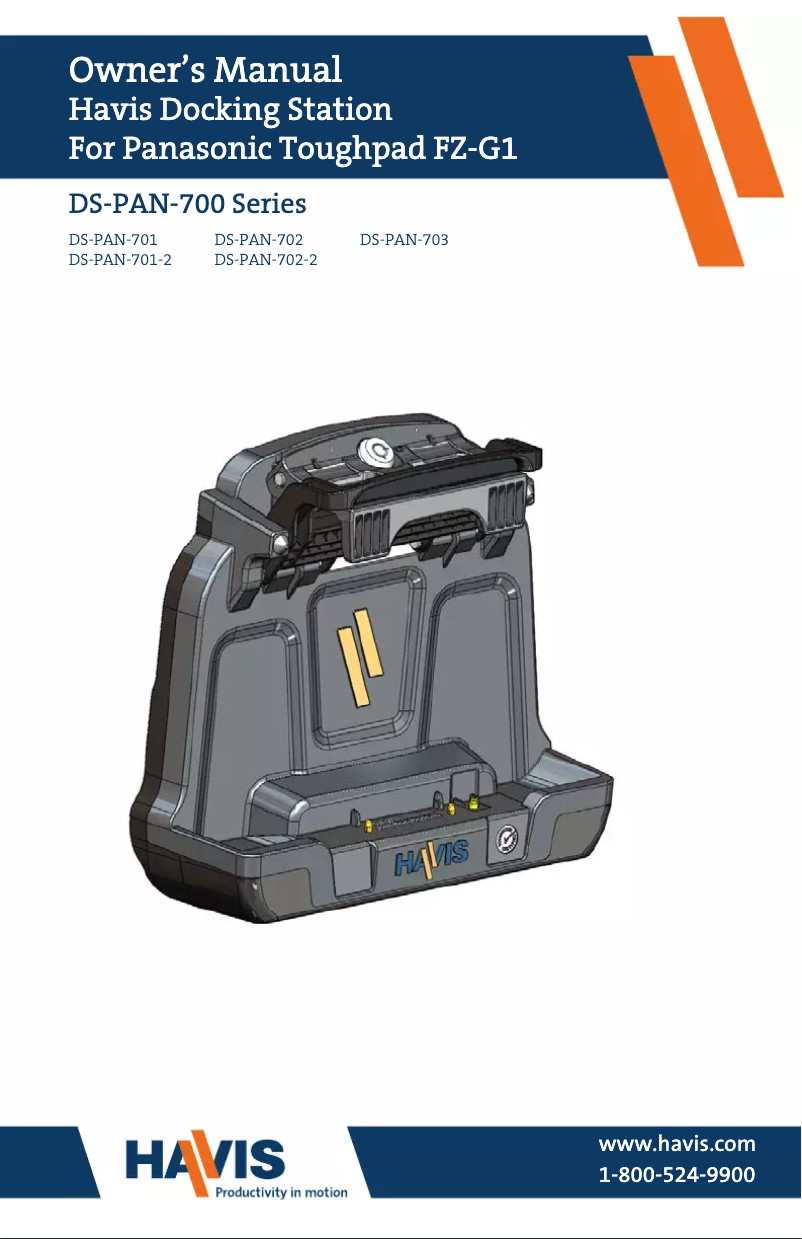 Página 1 del manual Manual de usuario Havis DS-PAN-702