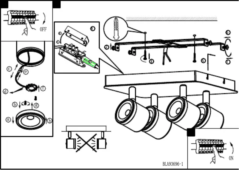 Page 1 de la notice Manuel utilisateur Eglo Pierino
