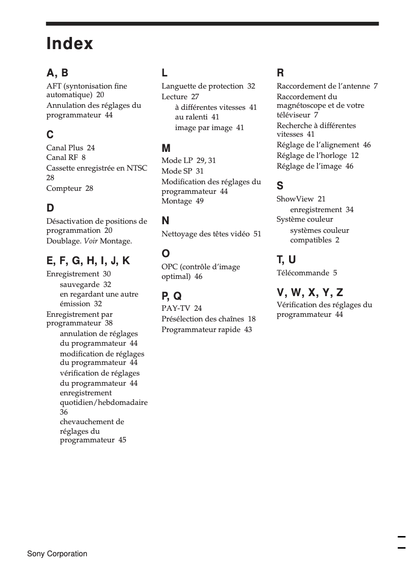 Image de la première page du manuel de l'appareil SLV-E430CP