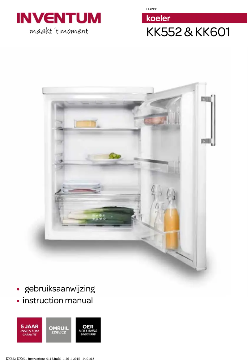 Page n°1 - Manuel utilisateur Inventum KK552