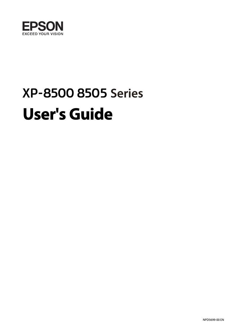 Image de la première page du manuel de l'appareil Expression Photo XP-8505