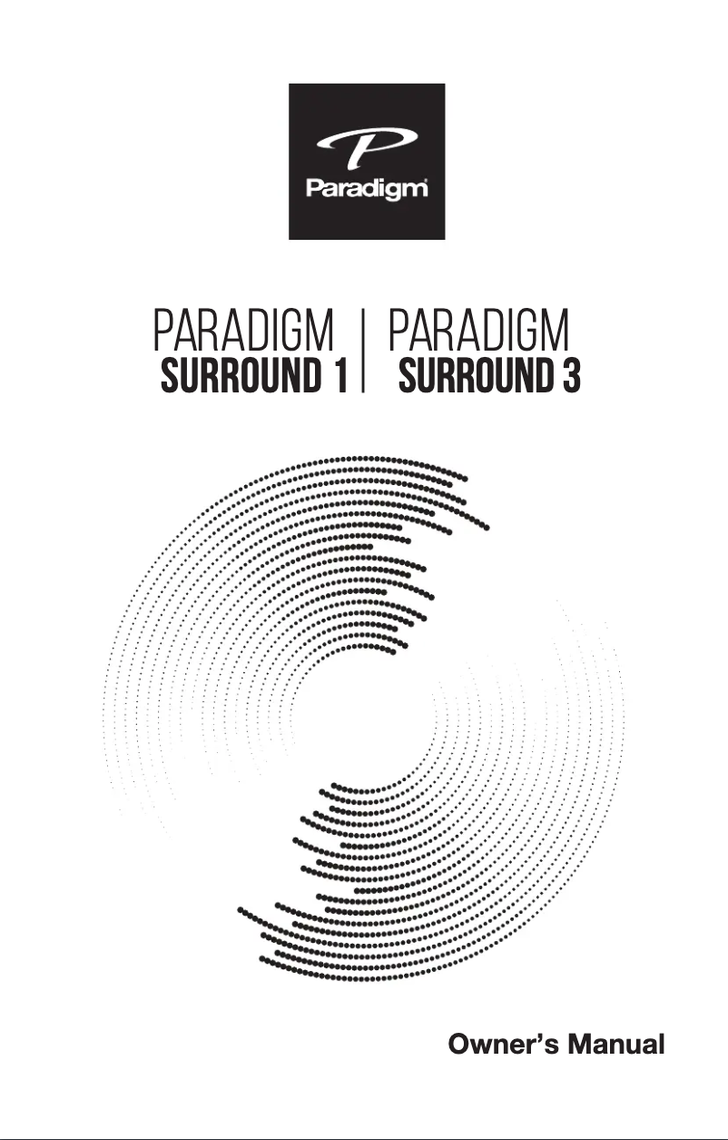 Page n°1 - Manuel utilisateur Paradigm Surround 3