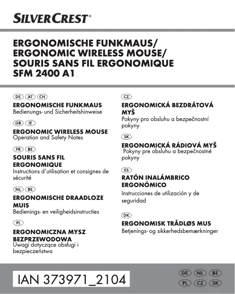 Page n°1 - Manuel utilisateur SilverCrest SFM 2400 A1