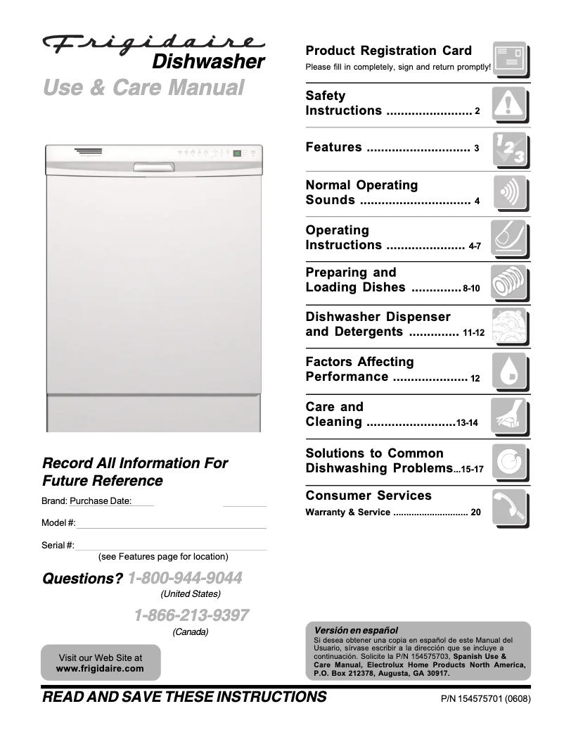 Image de la première page du manuel de l'appareil FDB2410HI