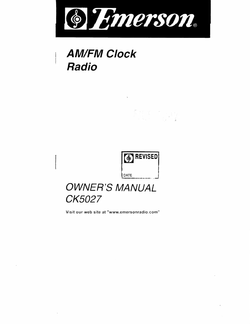 Image de la première page du manuel de l'appareil CK5027