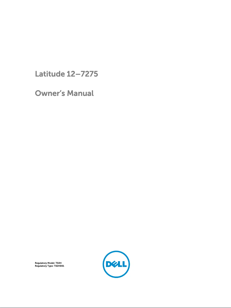 Image de la première page du manuel de l'appareil XPS 7275