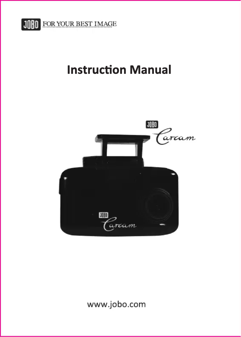 Page 1 de la notice Manuel utilisateur Jobo Carcam 720P