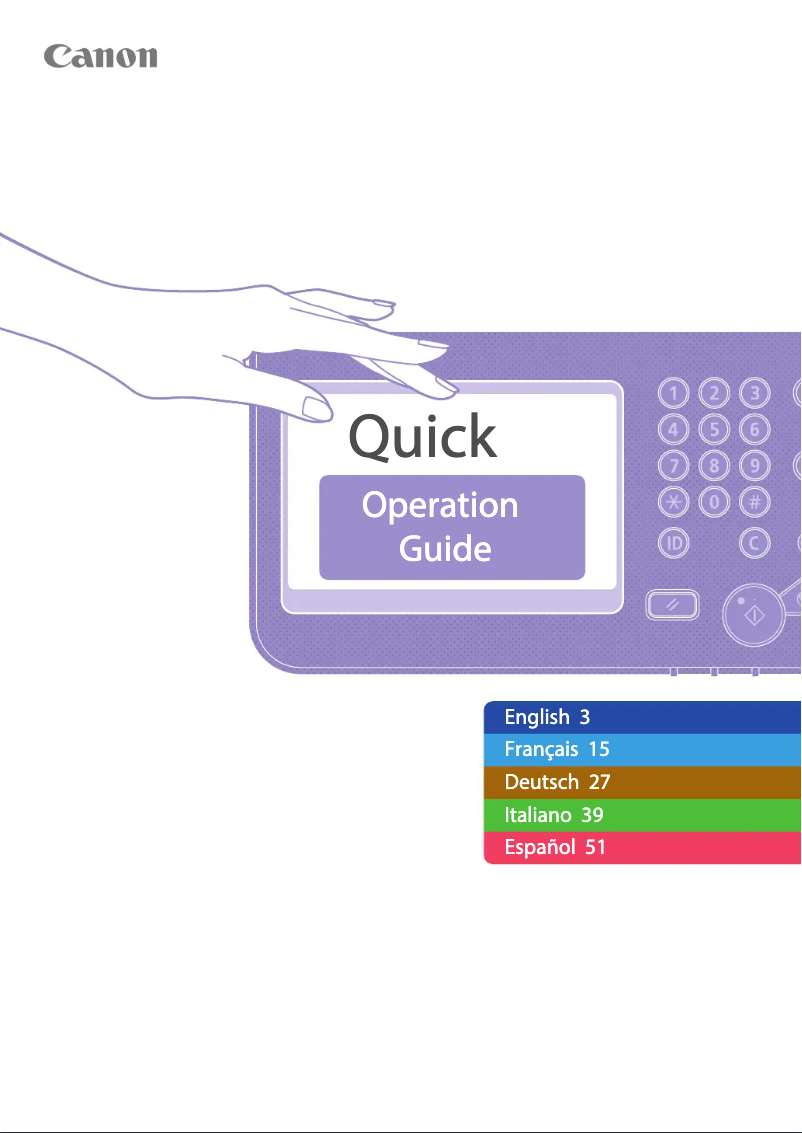 Page 1 de la notice Manuel utilisateur Canon imageRUNNER ADVANCE 6555i PRT III