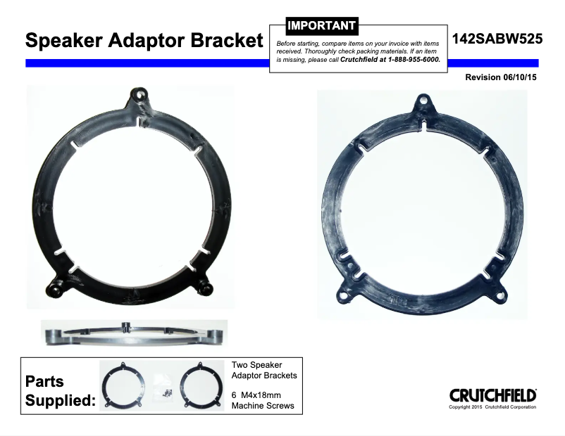 Page 1 de la notice Manuel utilisateur Scosche SABW525