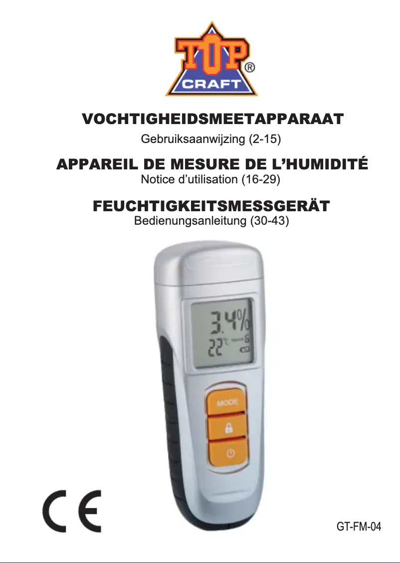 Page n°1 - Manuel utilisateur Topcraft GT-FM-04