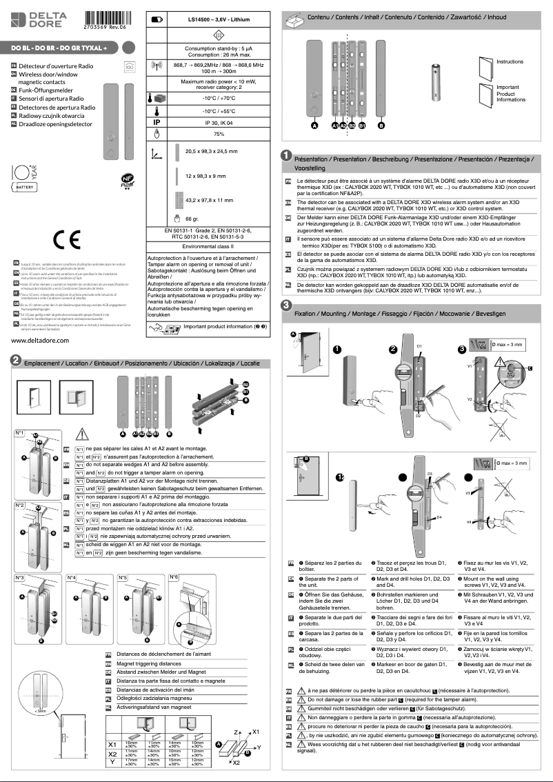Image de la première page du manuel de l'appareil Tyxal+ DO