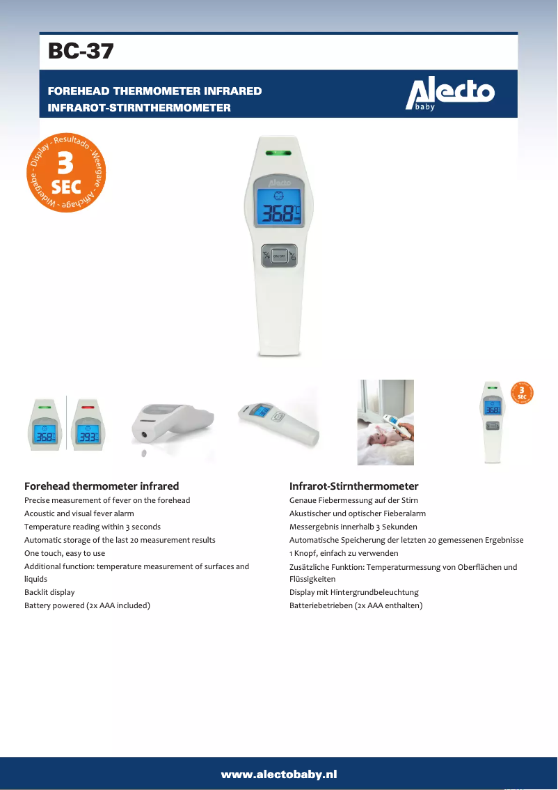 Image de la première page du manuel de l'appareil BC-37