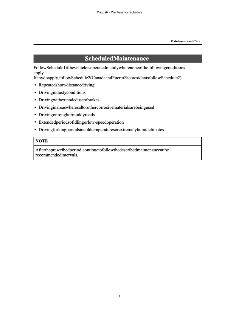 Página 1 del manual Manual de usuario Mazda 6 Sport Wagon (2004)