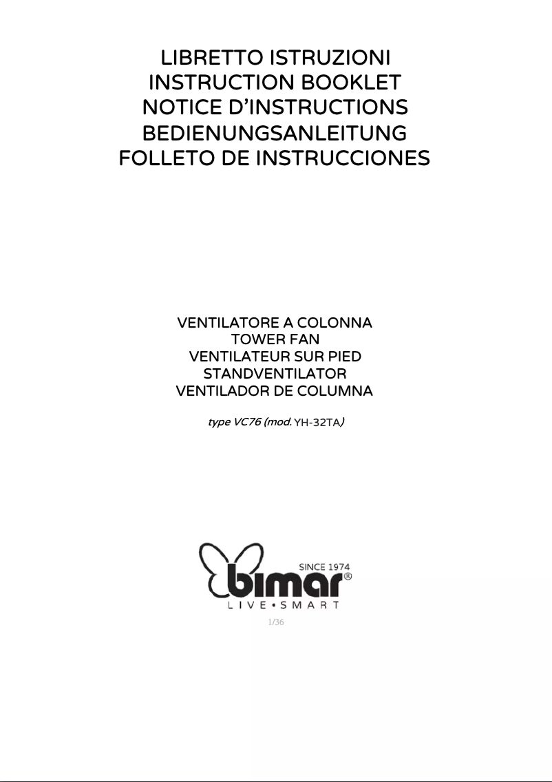 Image de la première page du manuel de l'appareil VC76