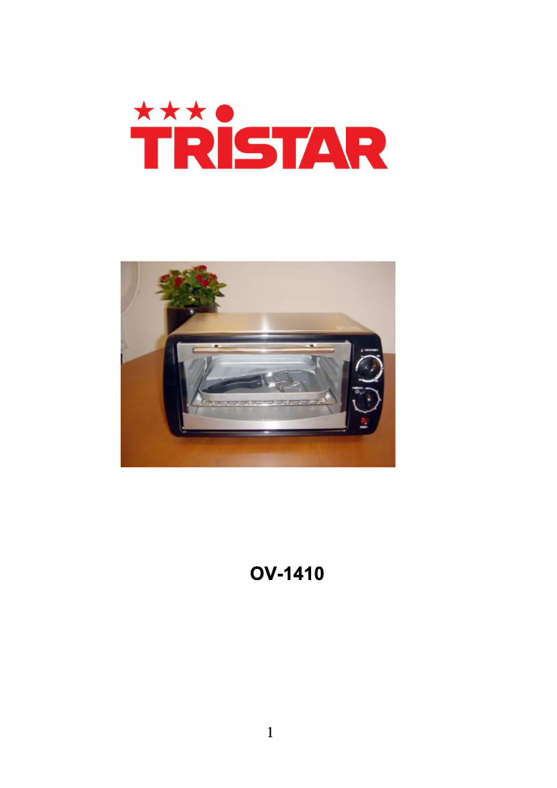 Image de la première page du manuel de l'appareil OV-1410