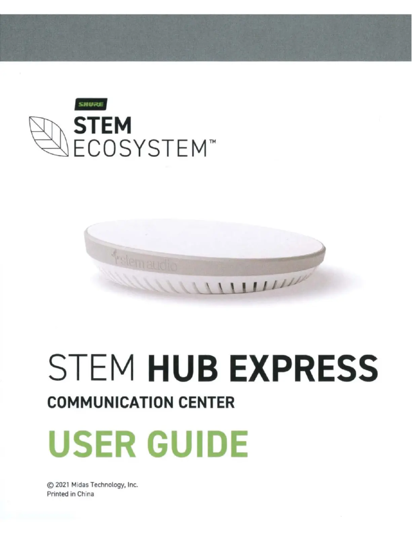 Image de la première page du manuel de l'appareil Hub Express