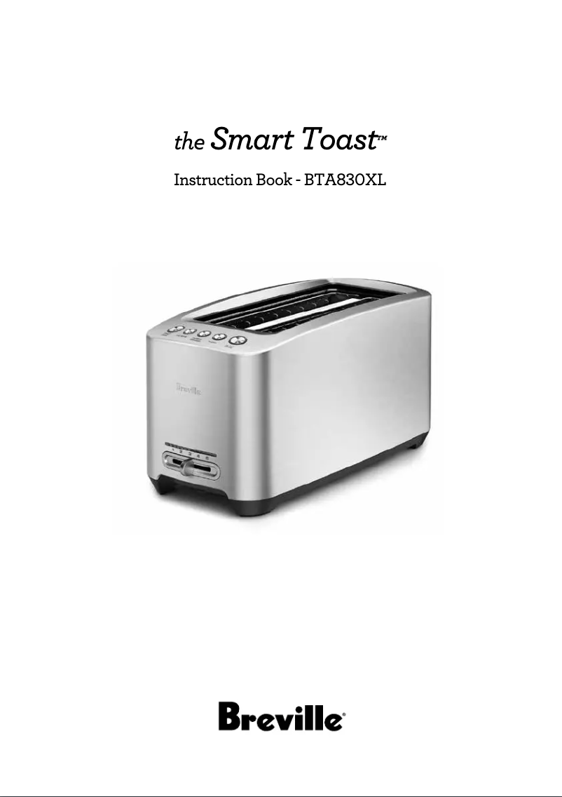Page 1 de la notice Manuel utilisateur Breville the Smart Toast BTA830XL