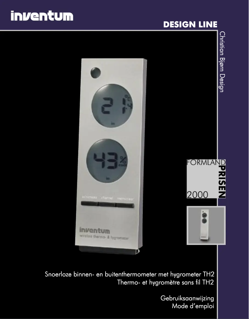 Page 1 de la notice Manuel utilisateur Inventum TH2