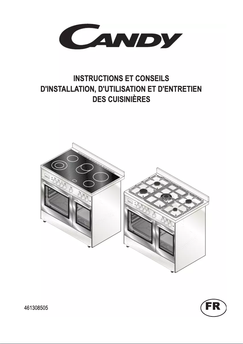 Page n°1 - Manuel utilisateur Candy CCV9D52X