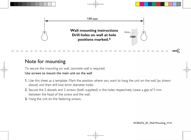Image de la première page du manuel de l'appareil DCB2272