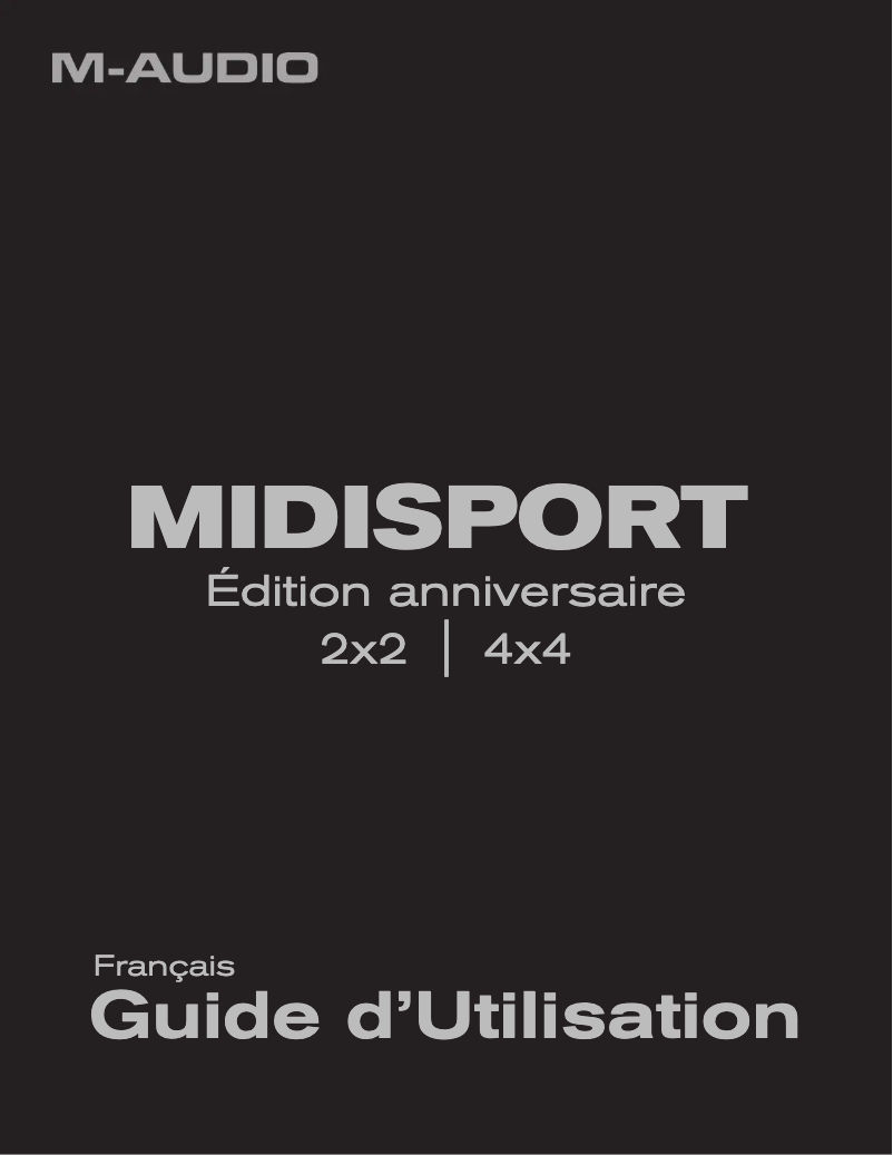 Page n°1 - Manuel utilisateur M-Audio MIDISport 2x2 Anniversary Edition