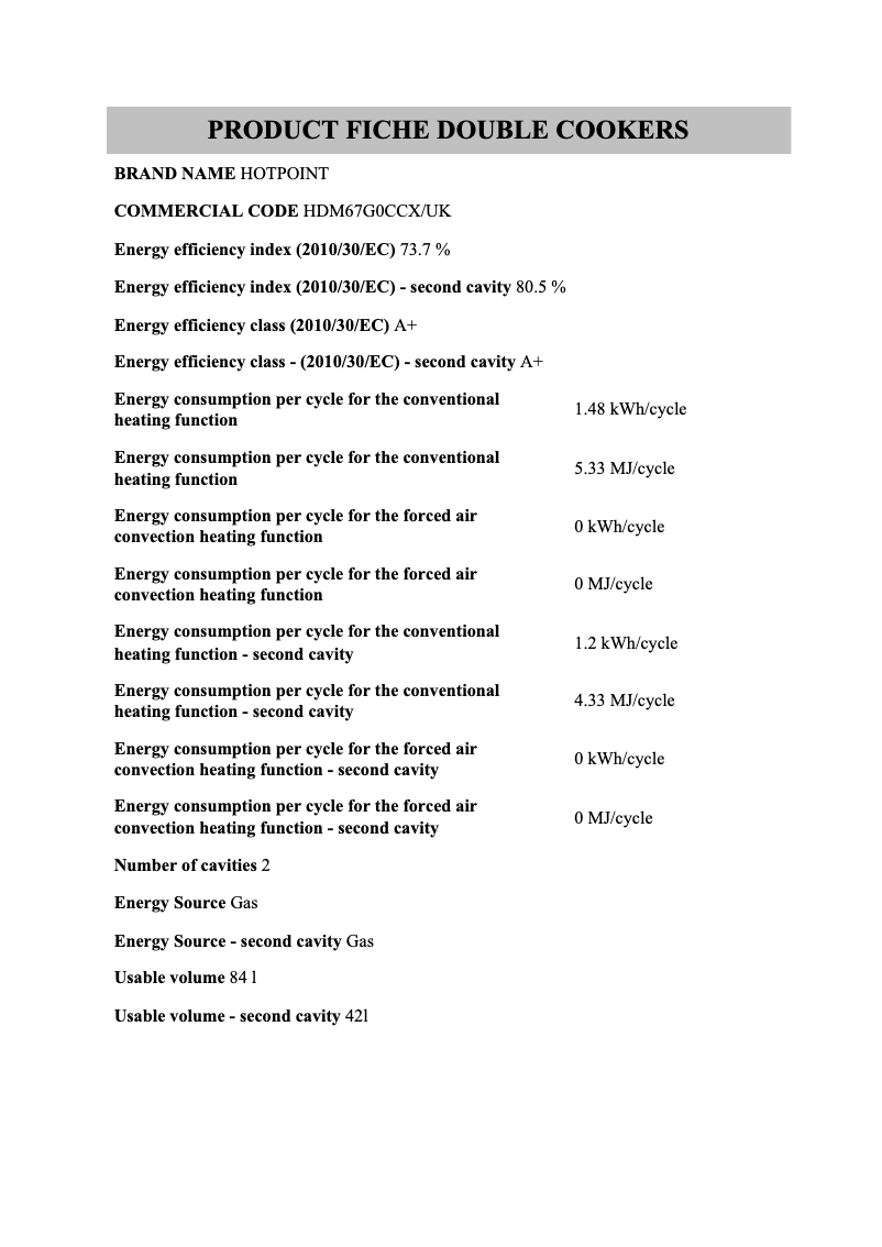 Image de la première page du manuel de l'appareil HDM67G0CCX/UK