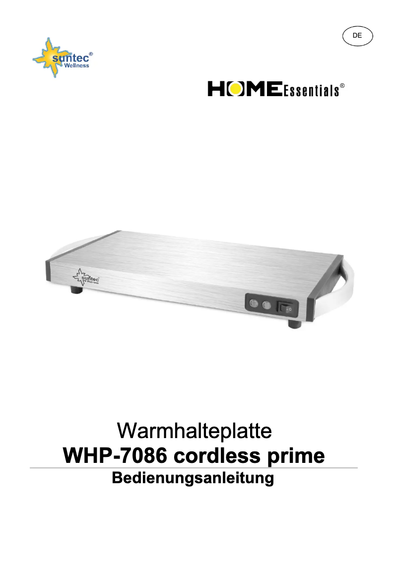 Image de la première page du manuel de l'appareil Warmhalteplatte WHP-7086 cordless