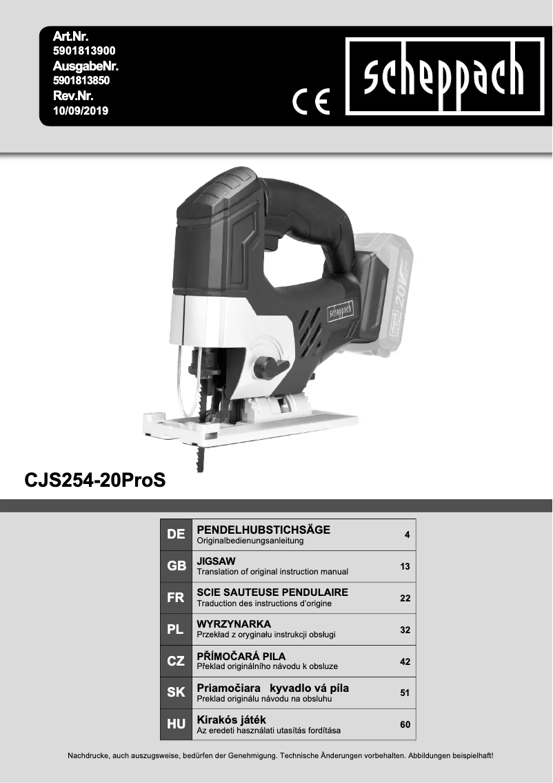 Imagen de la primera página del manual del dispositivo CJS254