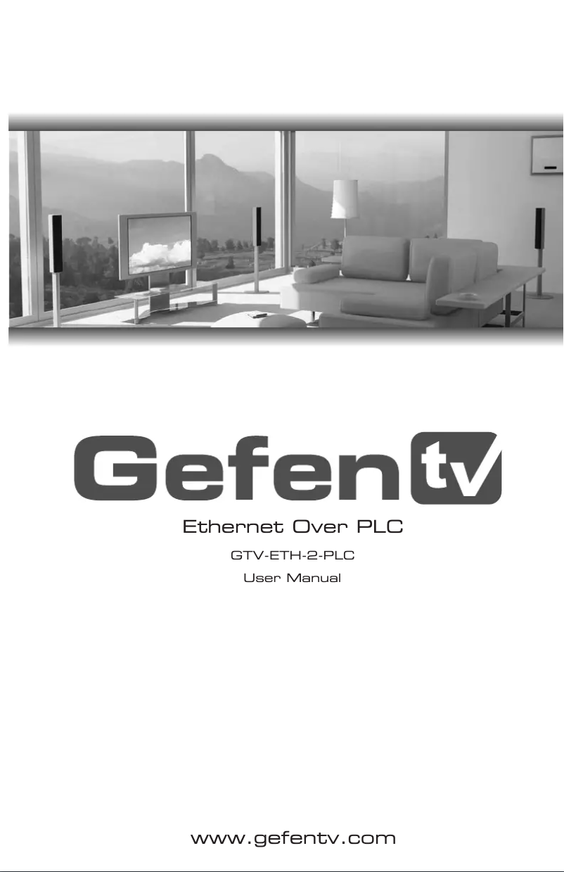 Page n°1 - Manuel utilisateur Gefen GTV-ETH-2-PLC