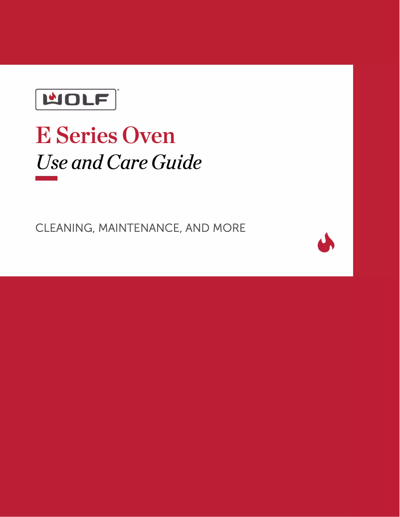 Page 1 de la notice Manuel d'utilisation et d'entretien Wolf SO3050TT