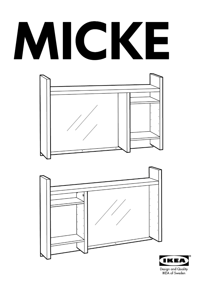 Page 1 de la notice Manuel utilisateur Ikea MICKE 003.517.43
