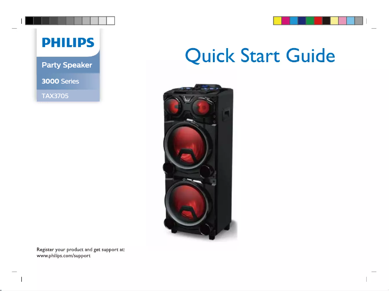 Page n°1 - Guide de démarrage rapide Philips TAX3705