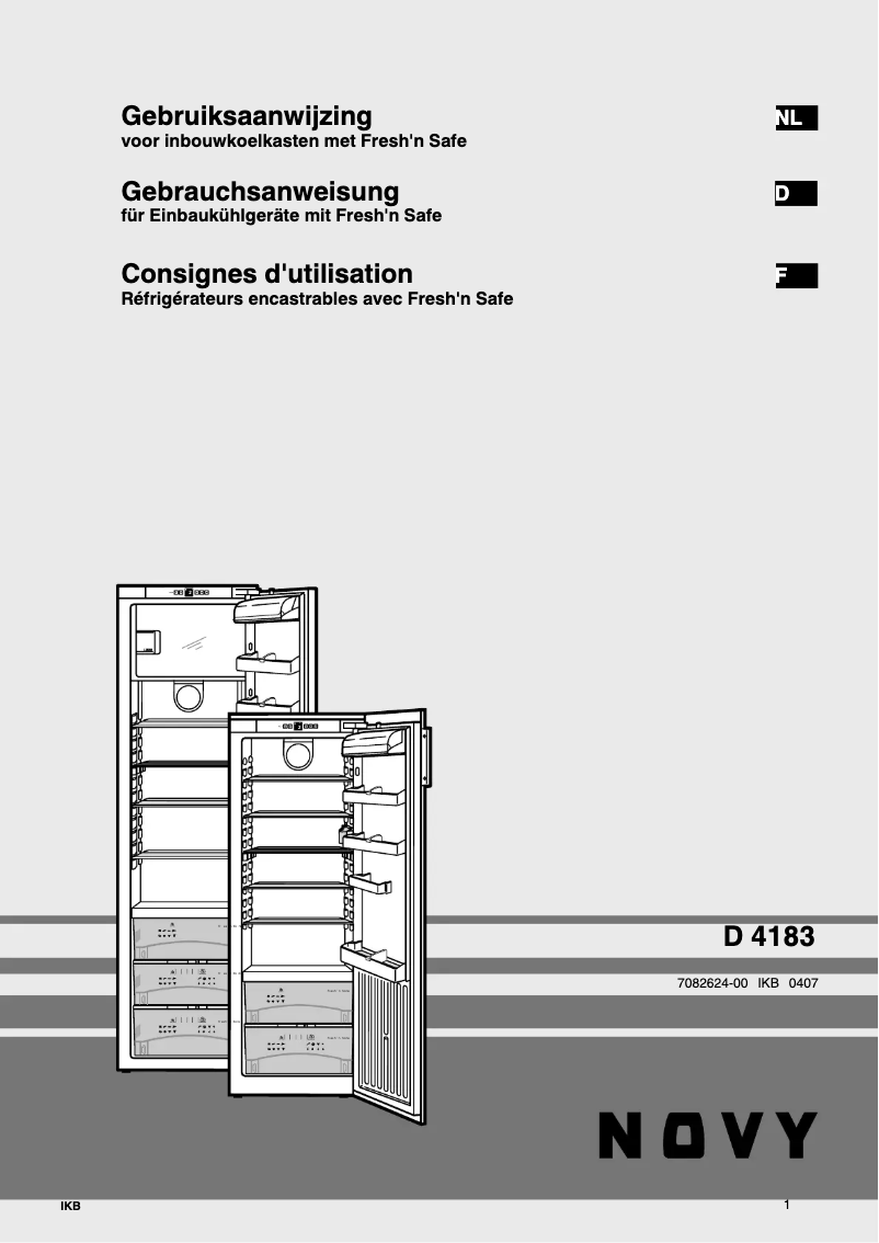 Image de la première page du manuel de l'appareil D 4183