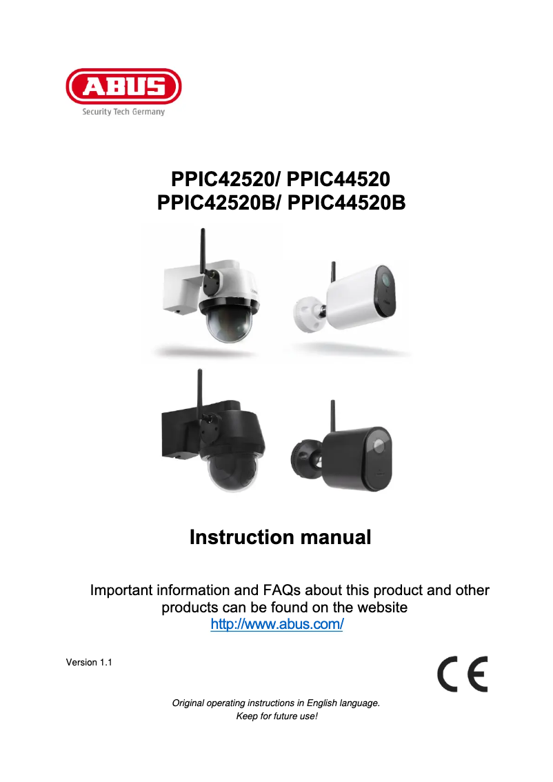 Page n°1 - Manuel utilisateur Abus PPIC42520B