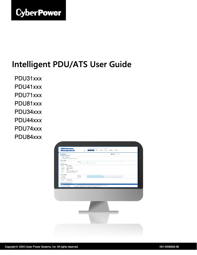 Page n°1 - Manuel utilisateur CyberPower Switched PDU41104