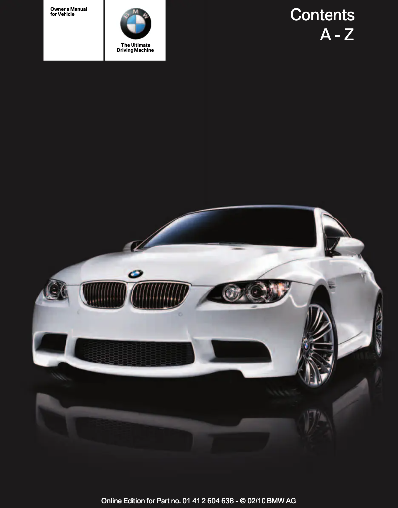 Page 1 de la notice Manuel utilisateur BMW M3 (2011)