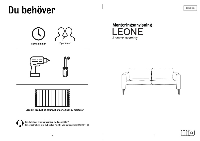 Image de la première page du manuel de l'appareil Leone