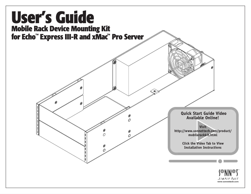 Page n°1 - Manuel utilisateur Sonnet MR-STO-X8SSD