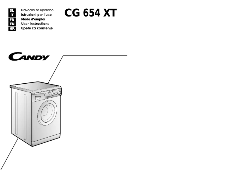 Page 1 de la notice Manuel utilisateur Candy LB CG 654 XT