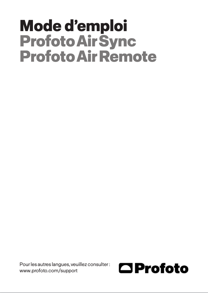 Imagen de la primera página del manual del dispositivo Air Sync