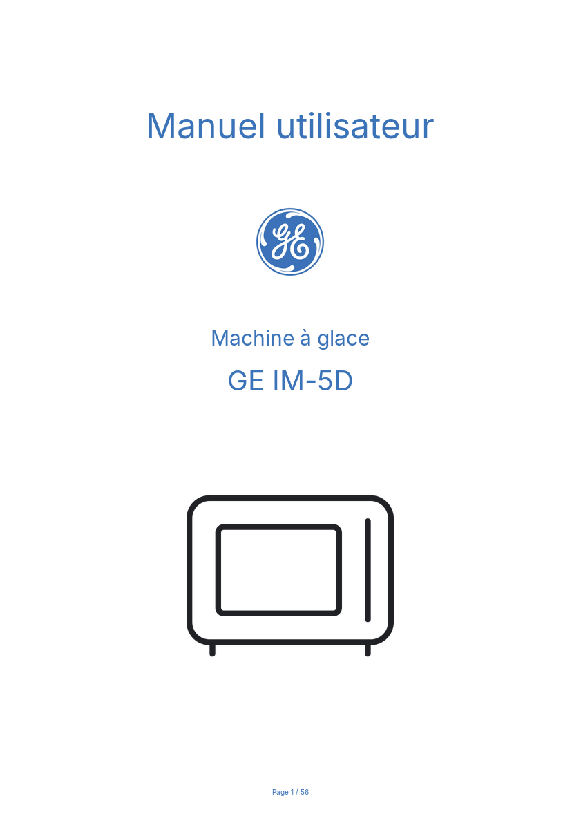 Image de la première page du manuel de l'appareil IM-5D