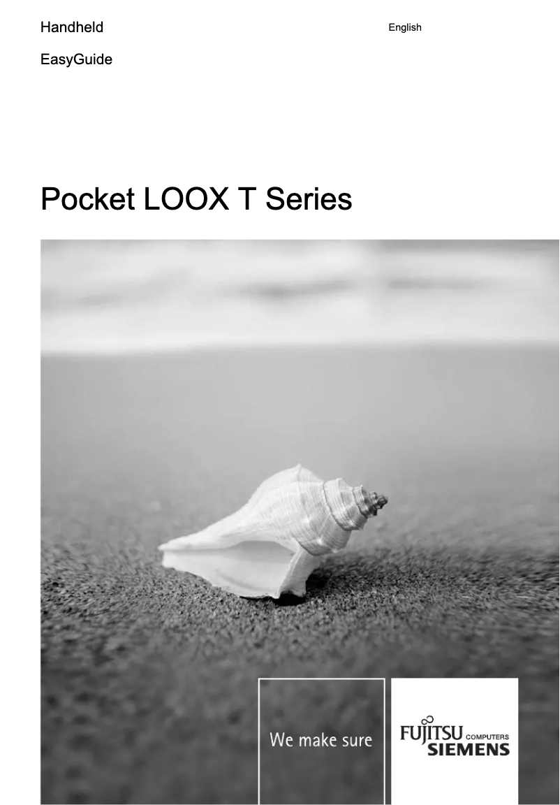 Page n°1 - Manuel utilisateur Fujitsu Siemens Pocket LOOX T830