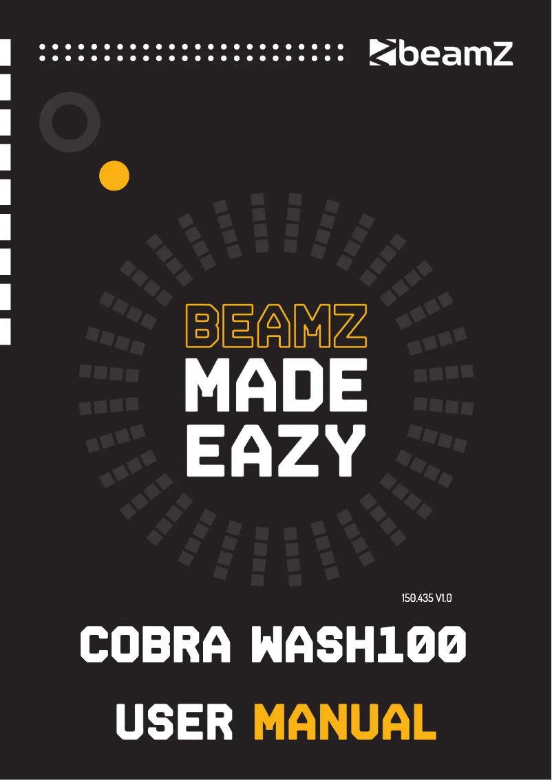 Page n°1 - Manuel utilisateur BeamZ Cobra Wash100